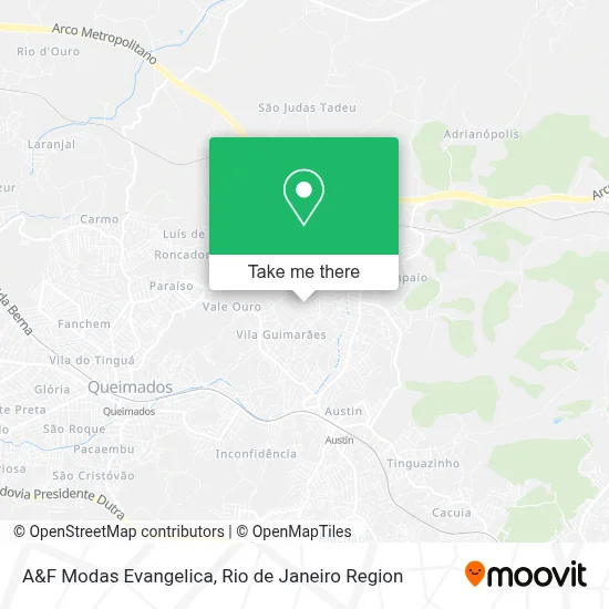 A&F Modas Evangelica map