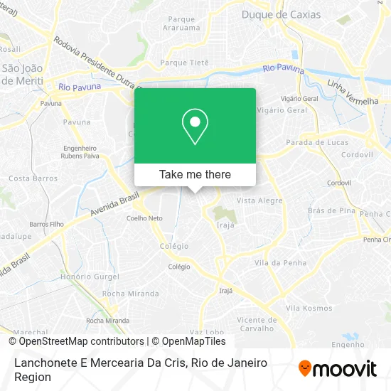 Lanchonete E Mercearia Da Cris map