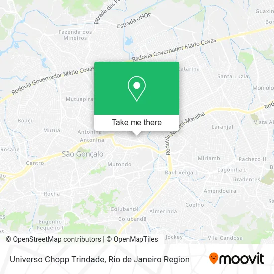 Universo  Chopp Trindade map