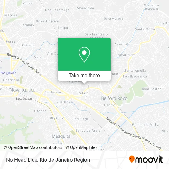 No Head Lice map