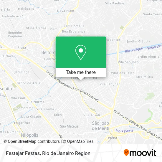 Festejar Festas map