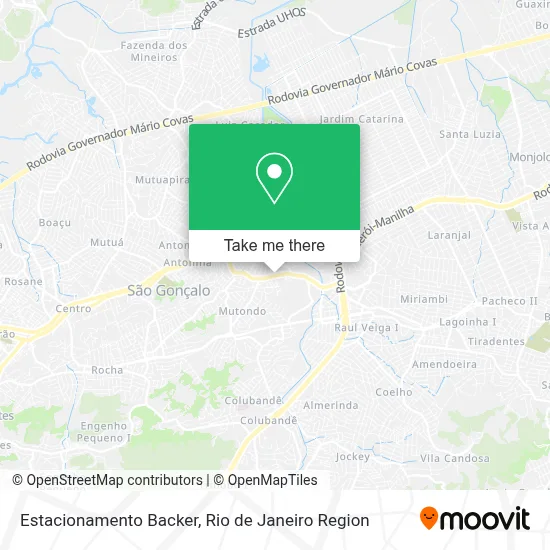 Estacionamento Backer map