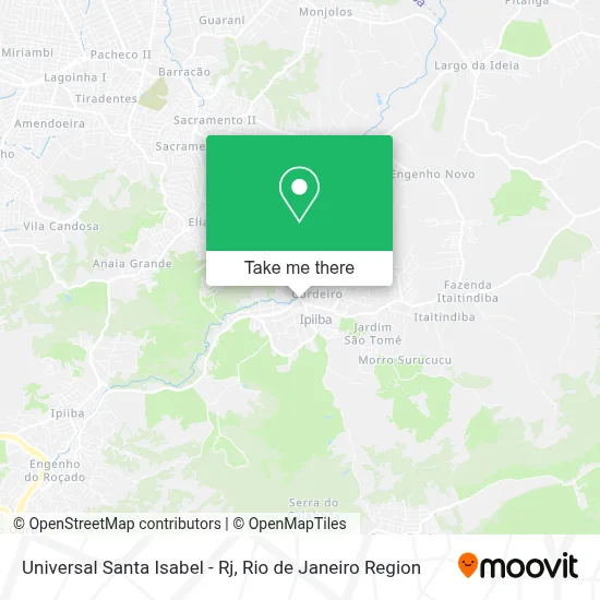 Universal Santa Isabel - Rj map