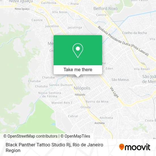 Black Panther Tattoo Studio Rj map