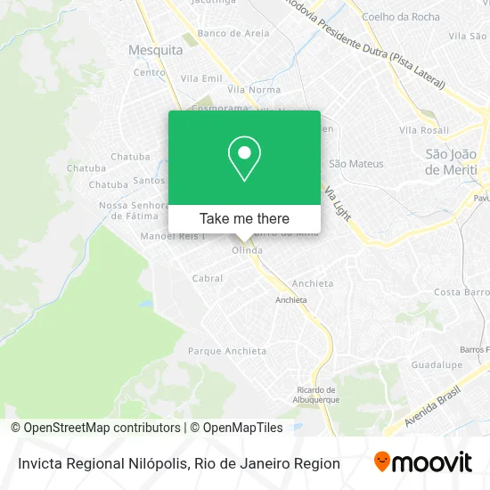 Invicta Regional Nilópolis map