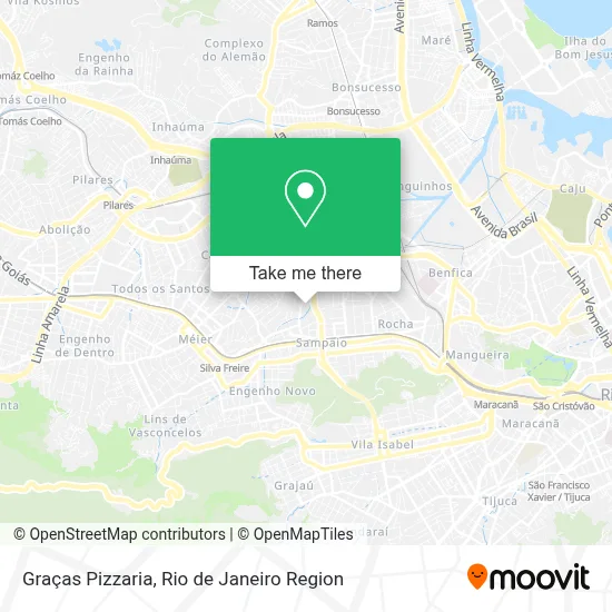 Graças Pizzaria map