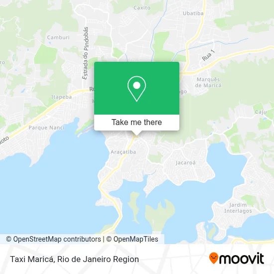 Taxi Maricá map