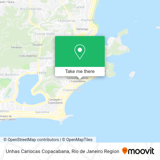 Unhas Cariocas Copacabana map