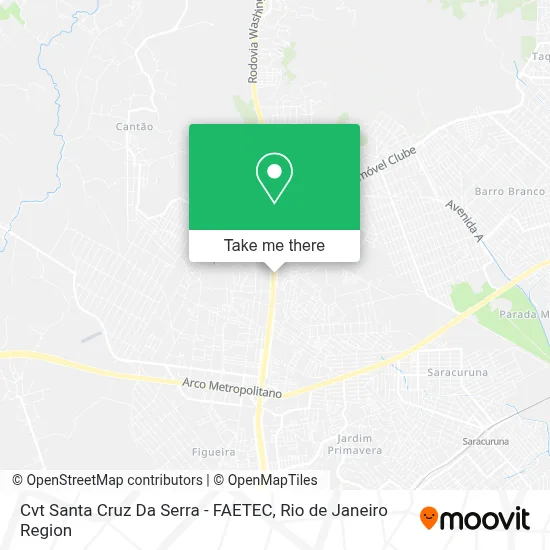 Cvt Santa Cruz Da Serra - FAETEC map