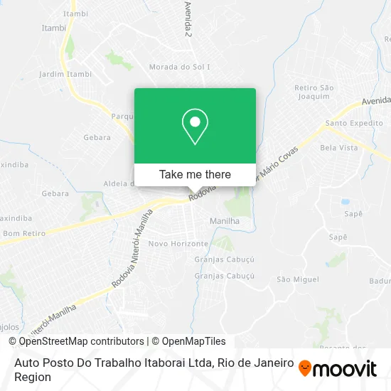 Auto Posto Do Trabalho Itaborai Ltda map