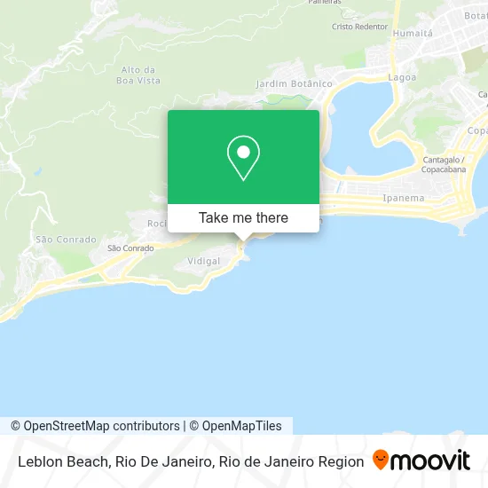Leblon Beach, Rio De Janeiro map
