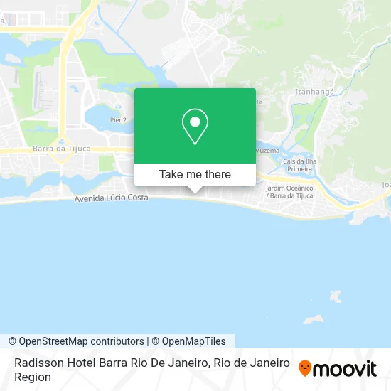 Radisson Hotel Barra Rio De Janeiro map