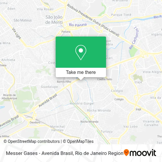 Messer Gases - Avenida Brasil map