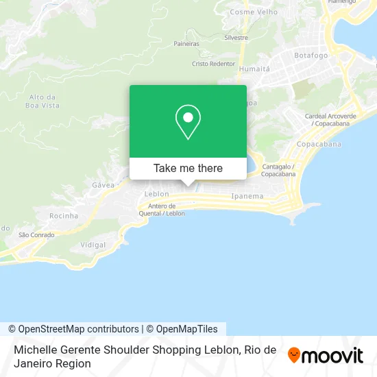 Michelle Gerente Shoulder Shopping Leblon map
