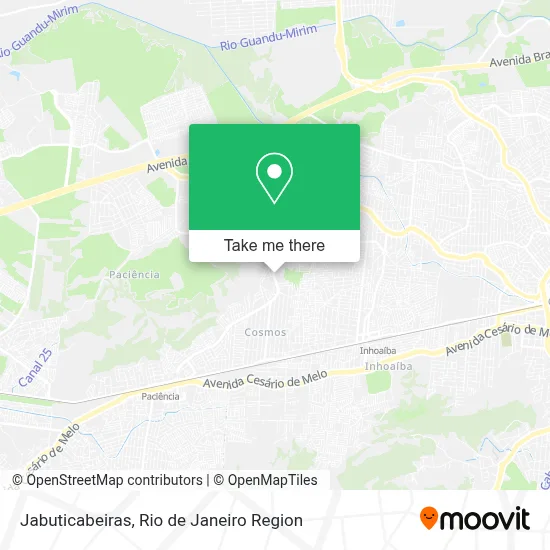 Jabuticabeiras map