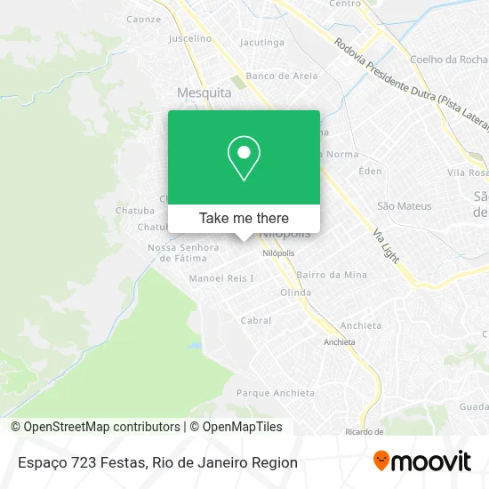 Espaço 723 Festas map