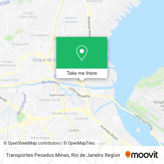 Transportes Pesados Minas map