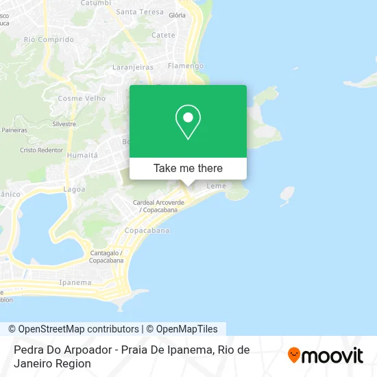 Pedra Do Arpoador - Praia De Ipanema map