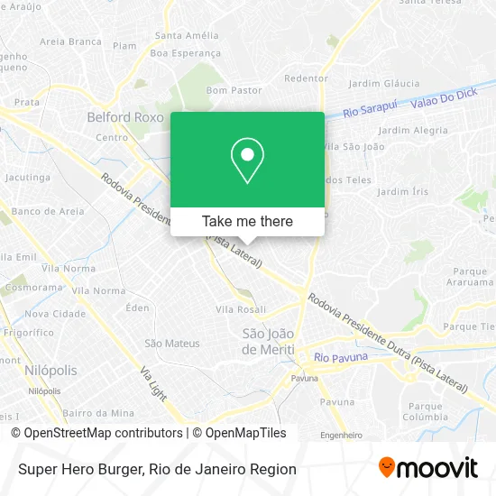 Super Hero Burger map
