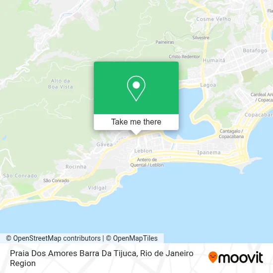 Praia Dos Amores Barra Da Tijuca map