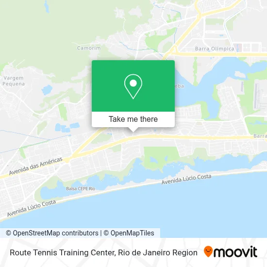 Route Tennis Training Center map
