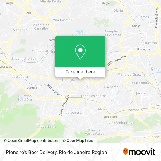Pioneiro's Beer Delivery map