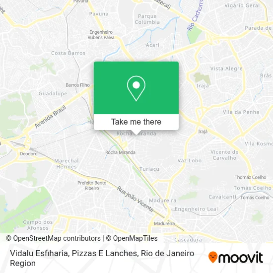 Vidalu Esfiharia, Pizzas E Lanches map