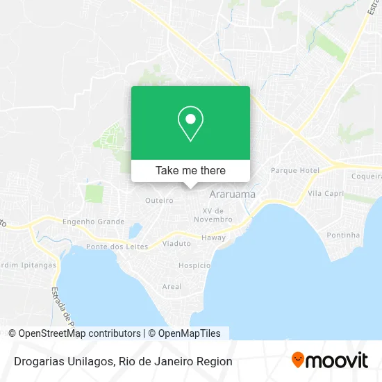 Drogarias Unilagos map