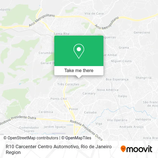 R10 Carcenter Centro Automotivo map