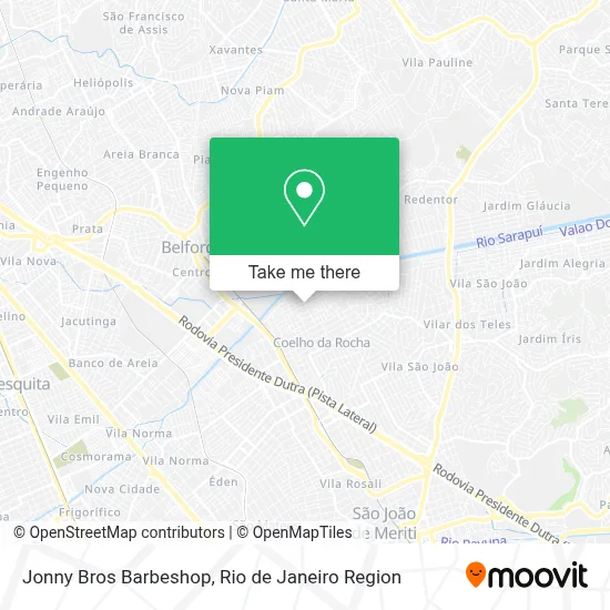 Jonny Bros Barbeshop map
