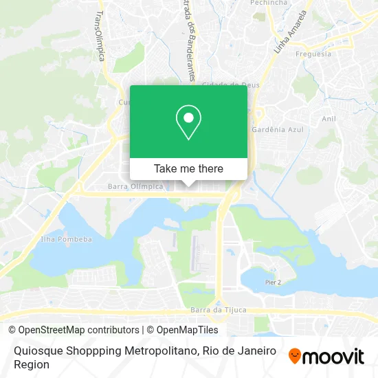 Quiosque Shoppping Metropolitano map