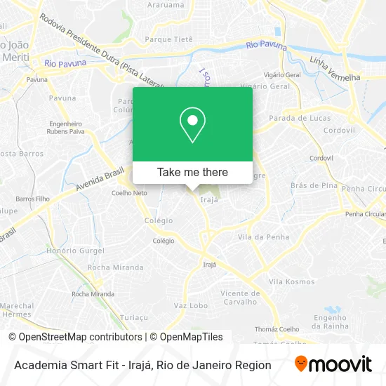 Academia Smart Fit - Irajá map