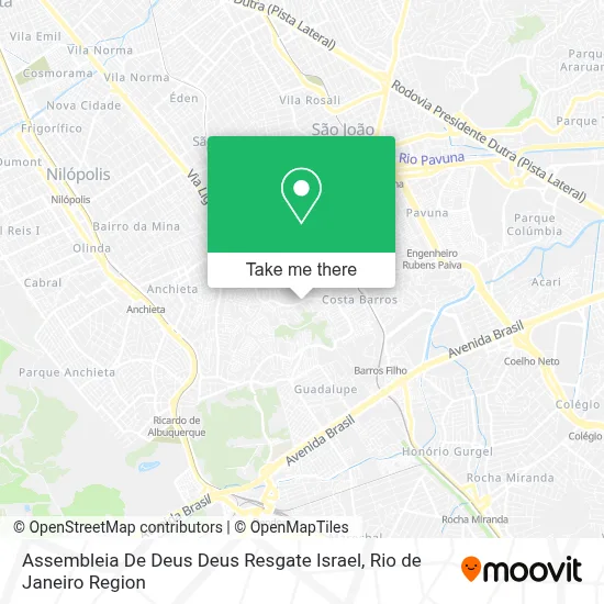 Assembleia De Deus Deus Resgate Israel map