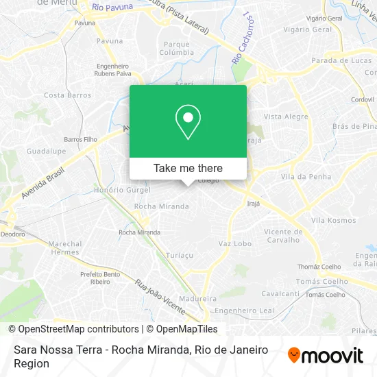 Sara Nossa Terra - Rocha Miranda map