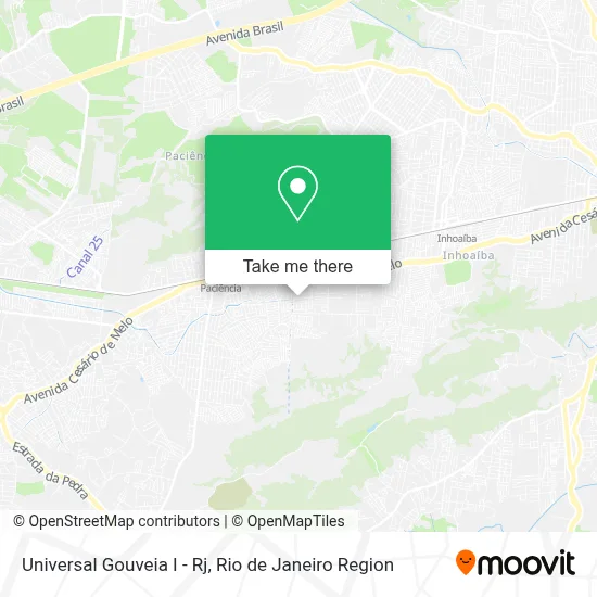 Universal Gouveia I - Rj map
