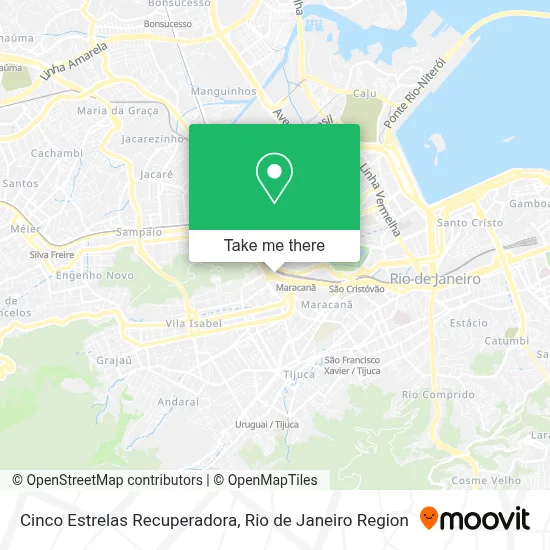 Cinco Estrelas Recuperadora map