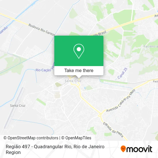 Região 497 - Quadrangular Rio map