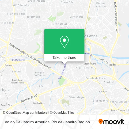 Valao De Jardim America map
