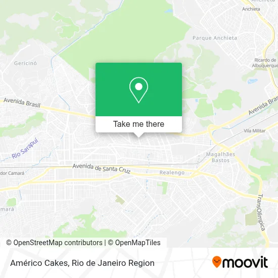 Américo Cakes map