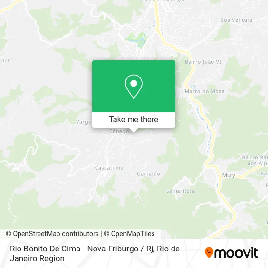 Rio Bonito De Cima - Nova Friburgo / Rj map