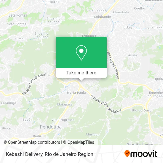 Kebashi Delivery map