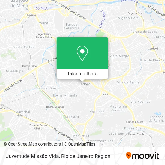 Juventude Missão Vida map