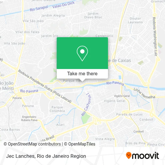 Jec Lanches map