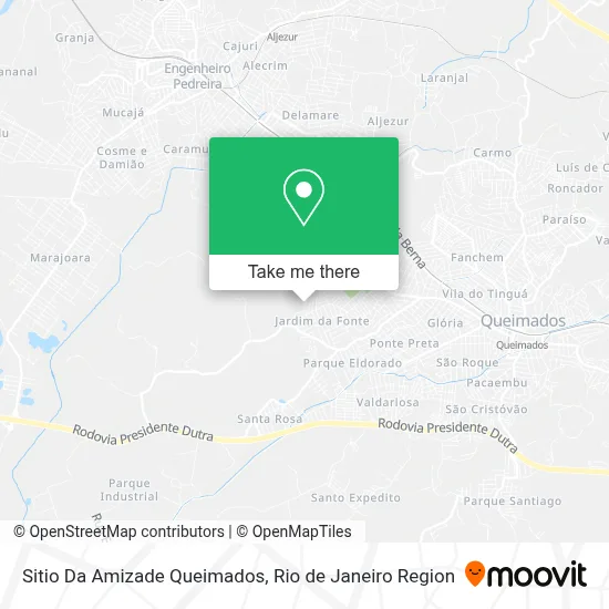 Sitio Da Amizade Queimados map