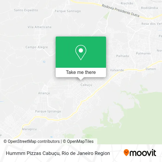 Hummm Pizzas Cabuçu map