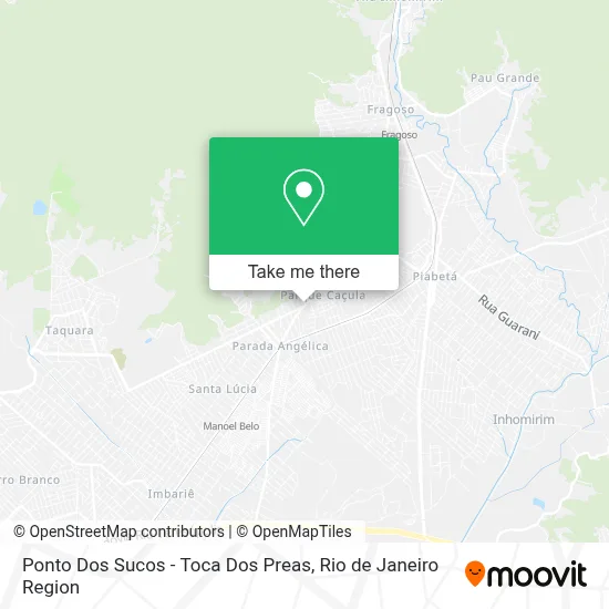 Ponto Dos Sucos - Toca Dos Preas map