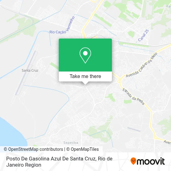 Posto De Gasolina Azul De Santa Cruz map