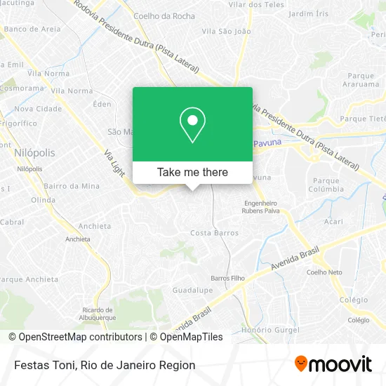 Festas Toni map