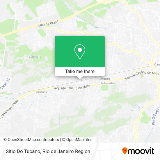 Sítio Do Tucano map