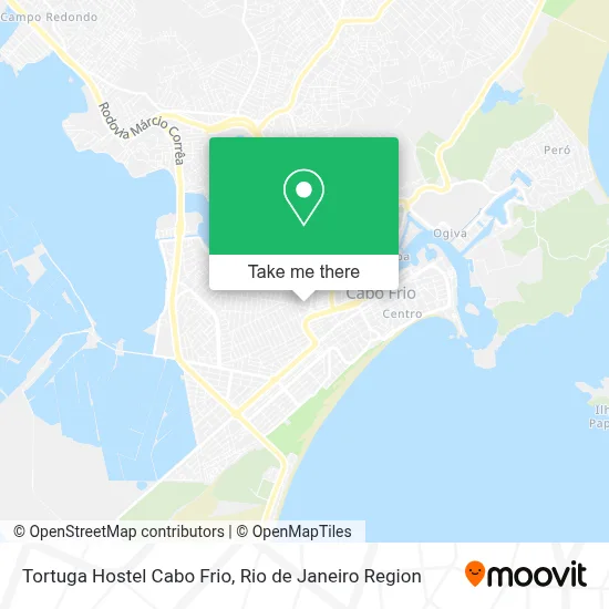 Tortuga Hostel Cabo Frio map